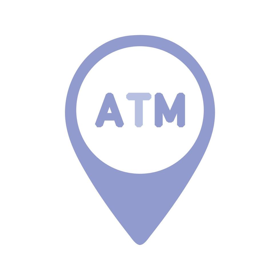 ATM Map Pin Icon vector