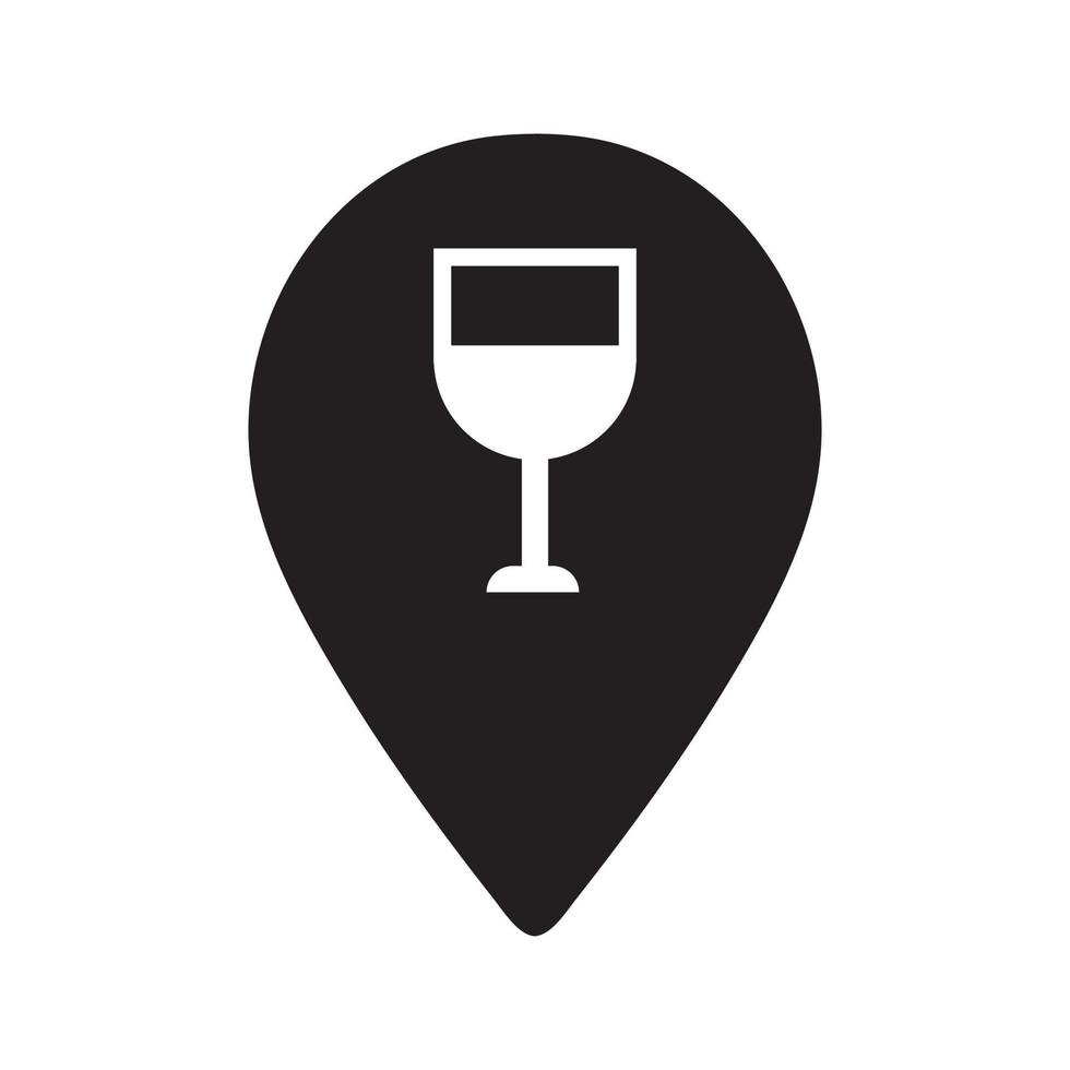 Bar Map Pin Icon vector
