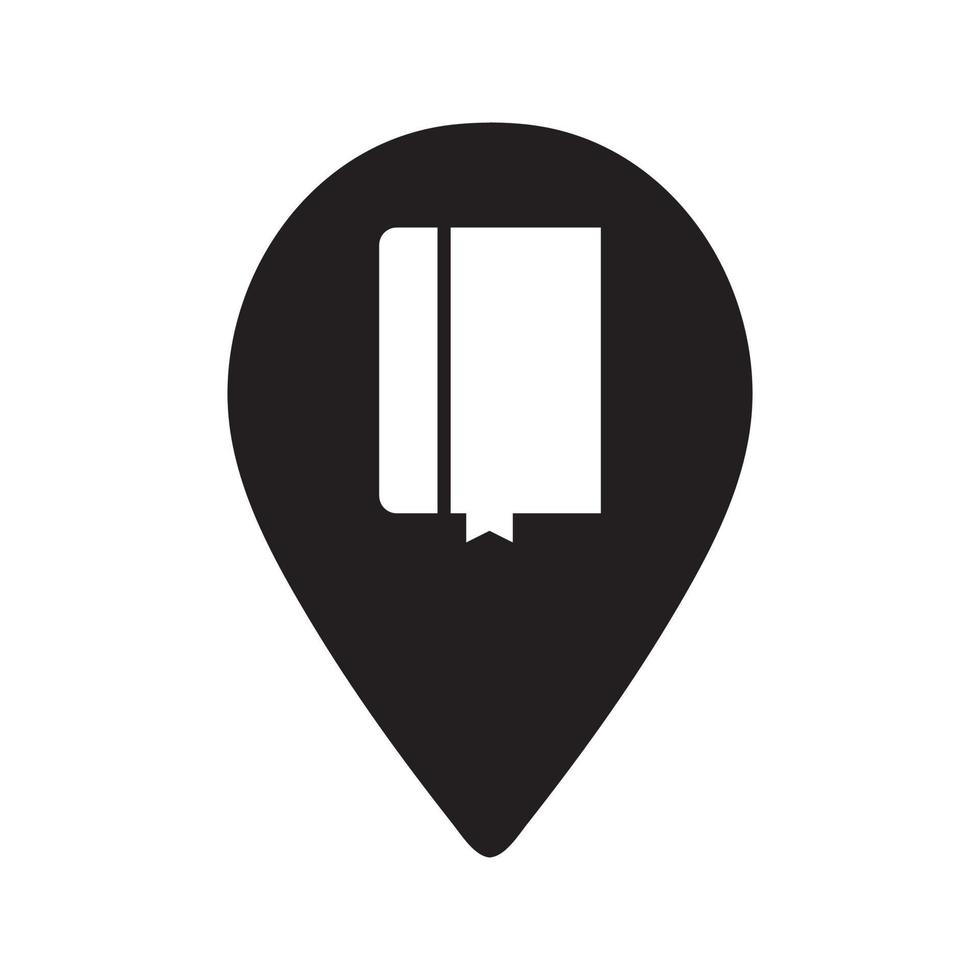 Library Map Pin Icon vector