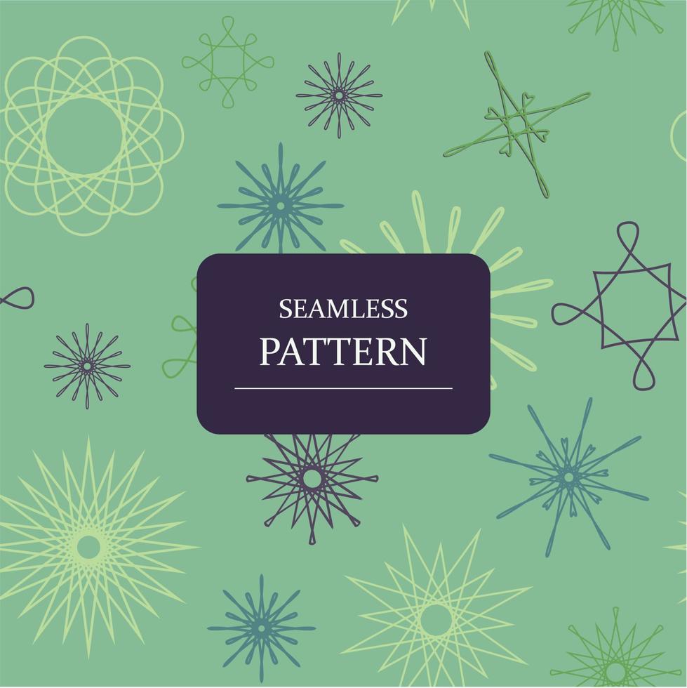 Minimal seamless pattern with geometric nature ornaments vector