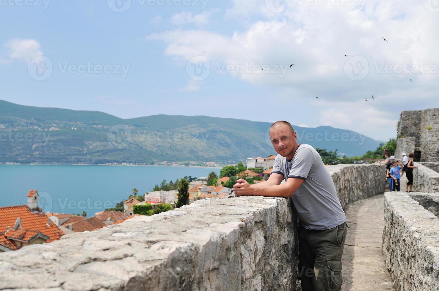 Tourist exploring city photo