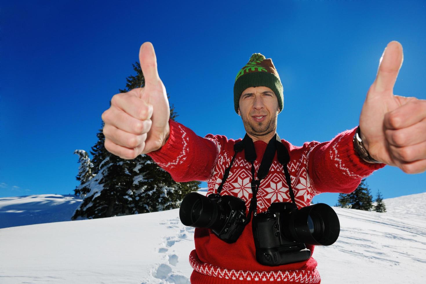 photographer portrait at winter photo