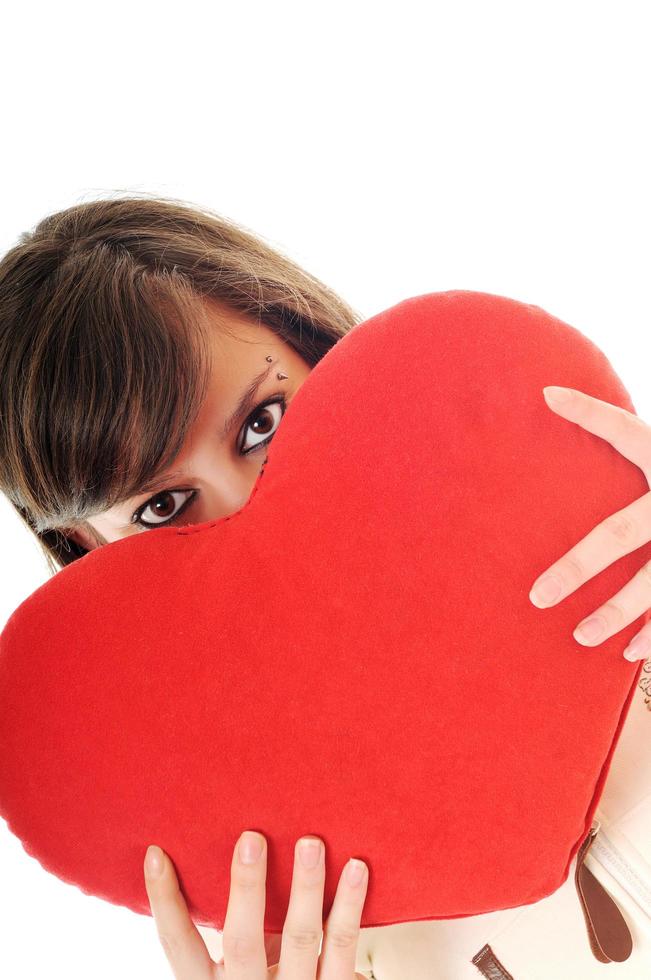 woman heart isolated photo