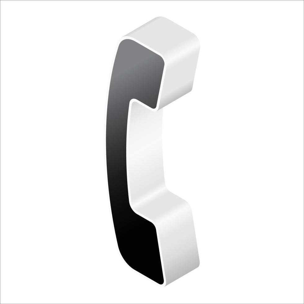 Isometric phone design, office phone and business vector