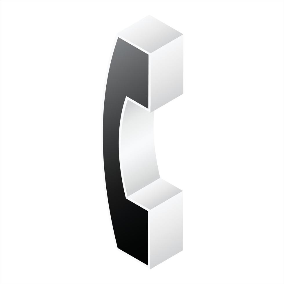 Isometric phone design, office phone and business vector