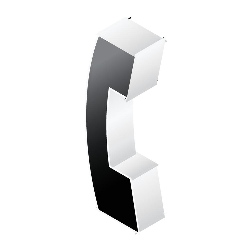 Isometric phone design, office phone and business vector