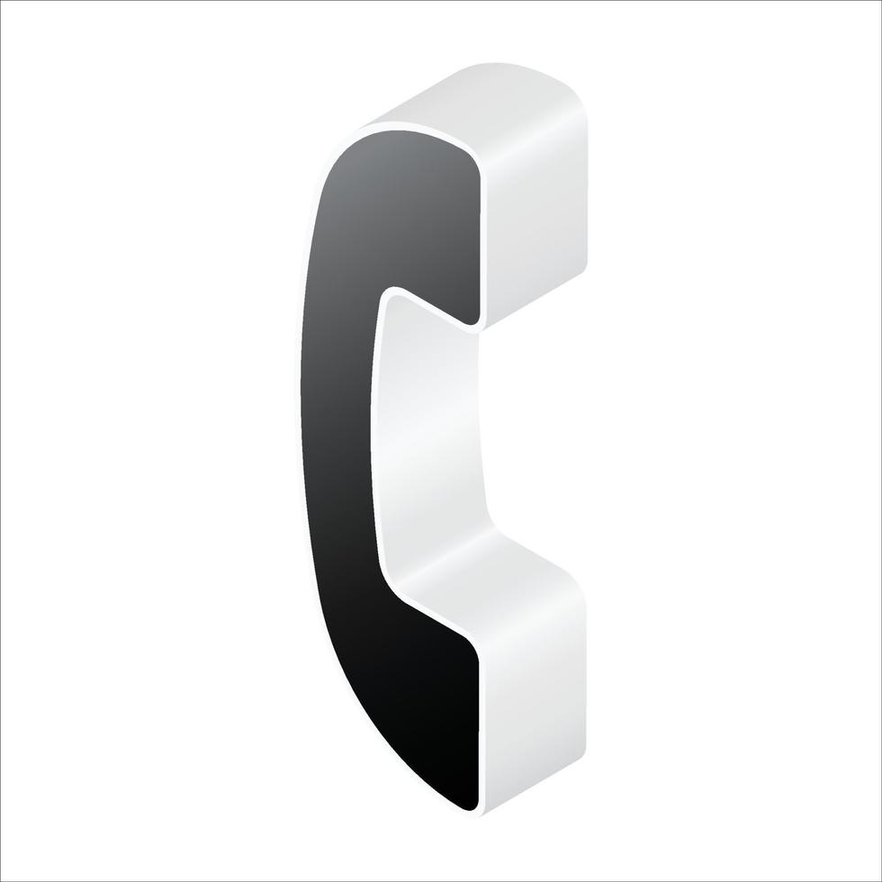 Isometric phone design, office phone and business vector