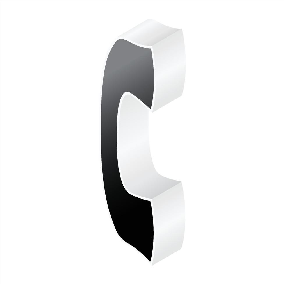 Isometric phone design, office phone and business vector