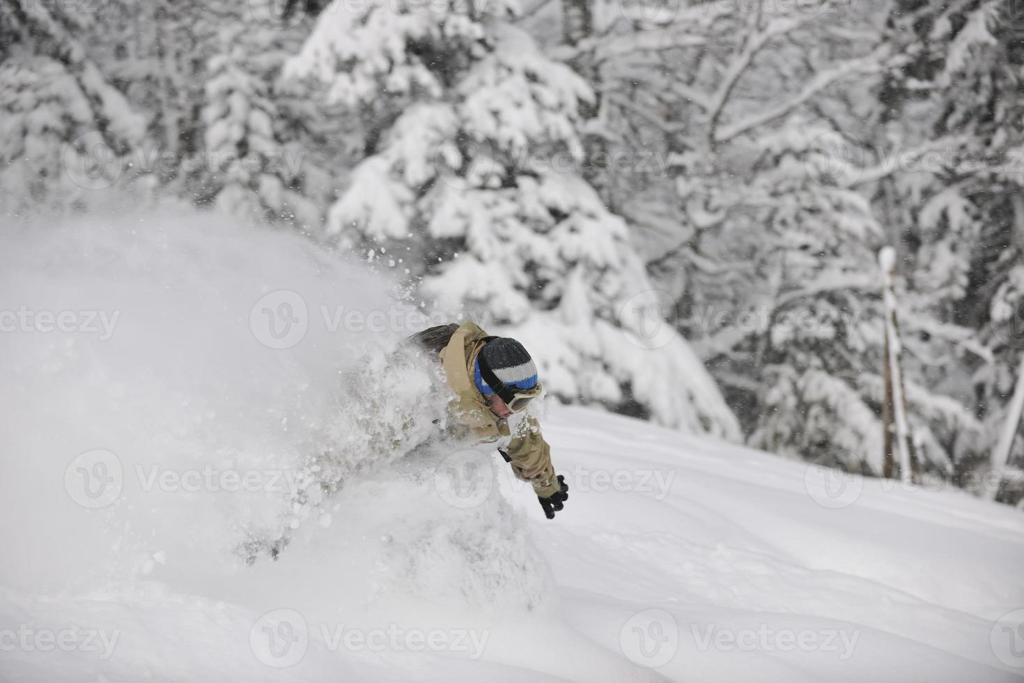 Skier on mountain photo