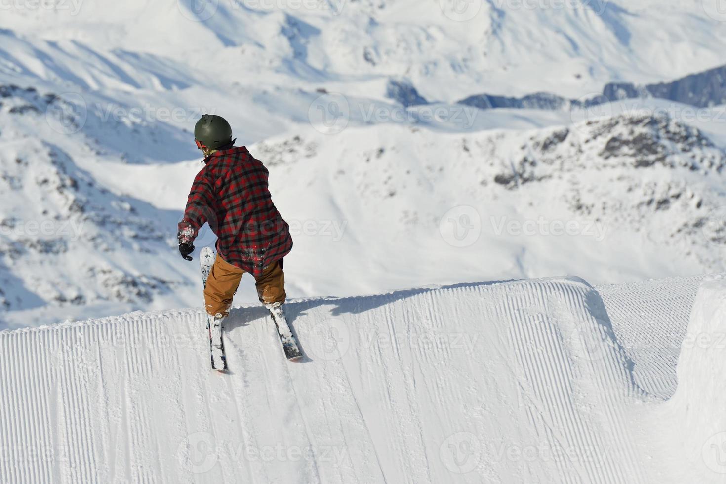 Ski jump view photo