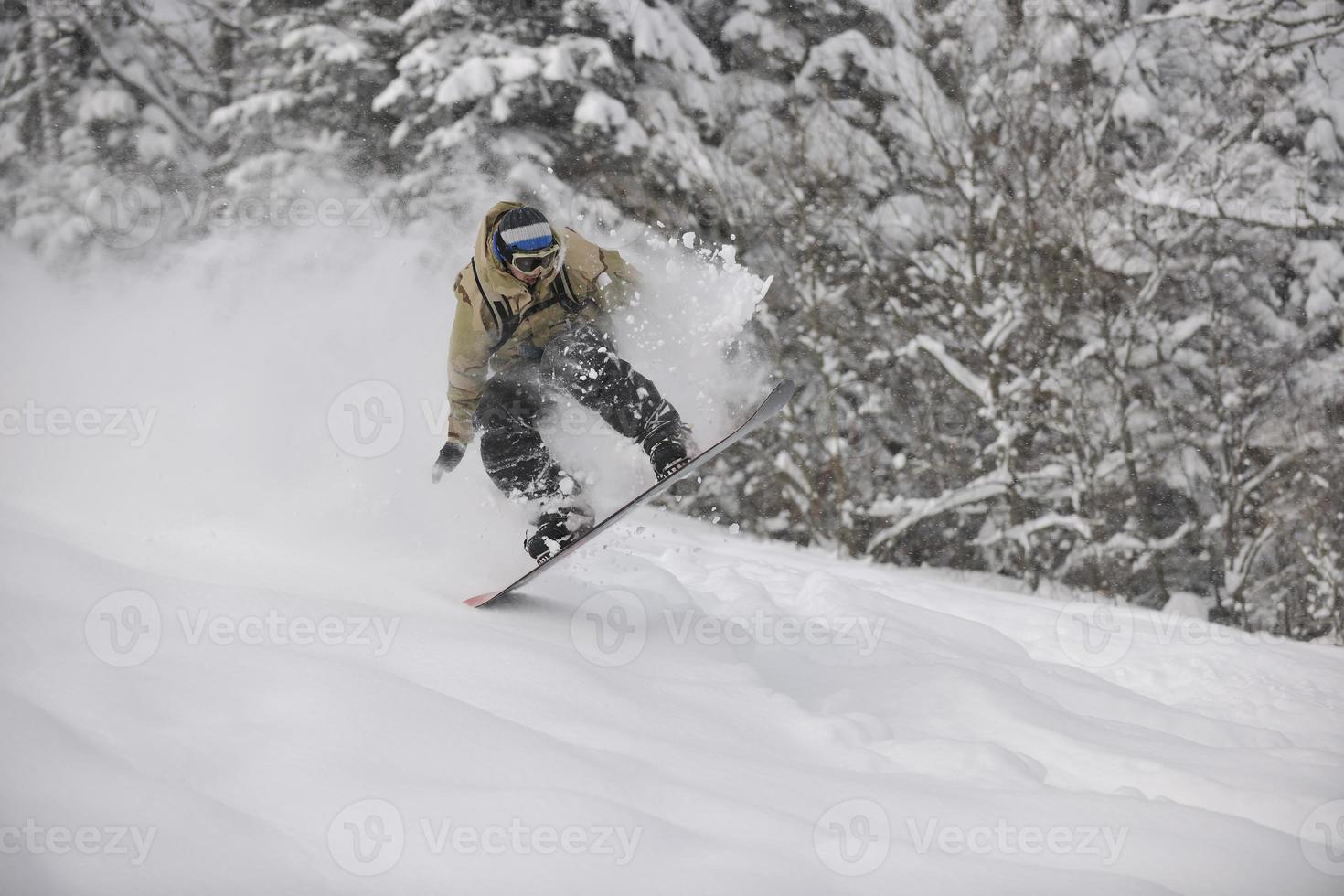 Skier on mountain photo