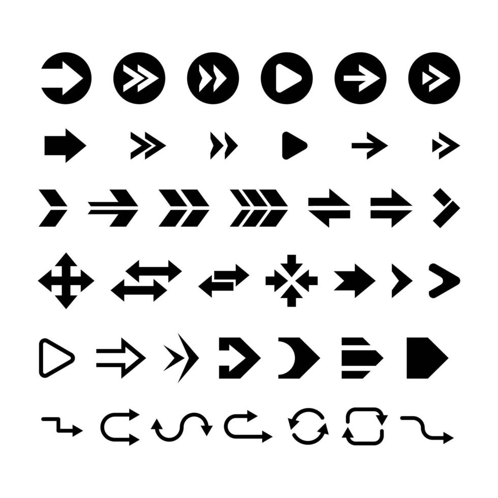 Black Arrow Icon Collections vector