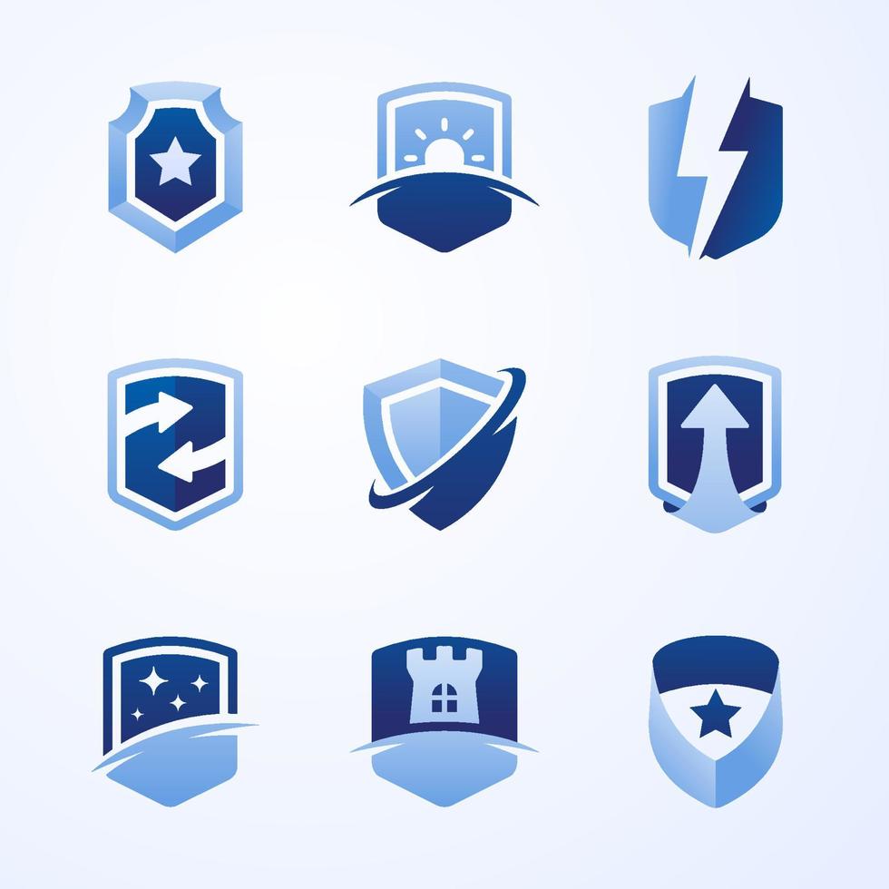 Shield Logo Set Collection vector