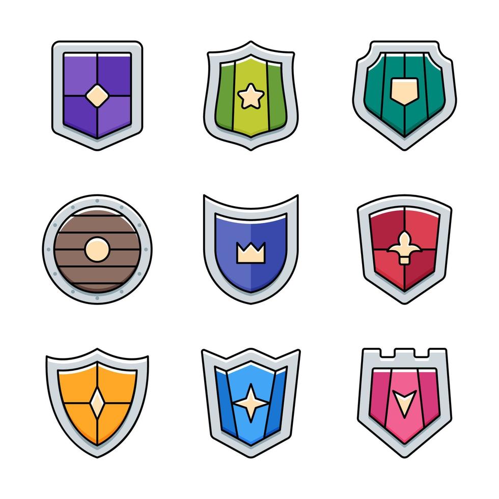 Crown Icon Set Bundle Collection vector