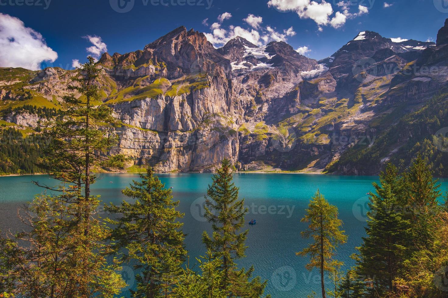 árboles del lago oeschinen foto