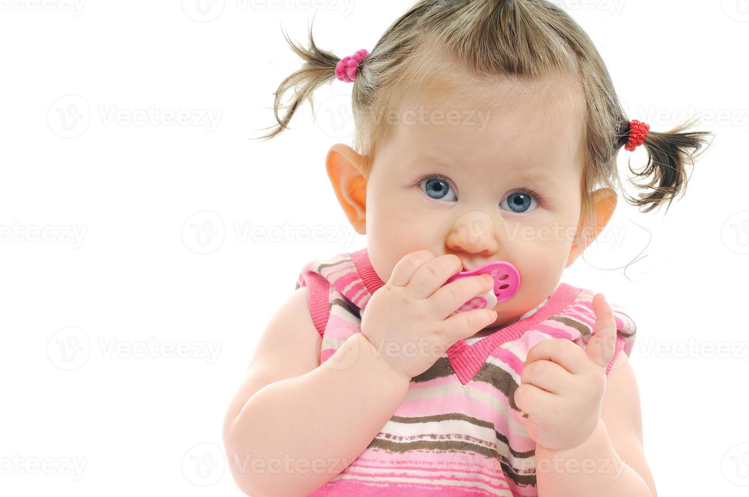 niño en blanco foto