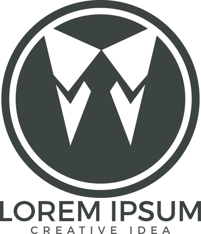 logotipo de esmoquin. logotipo de hombre de negocios. logotipo del organizador de bodas. vector