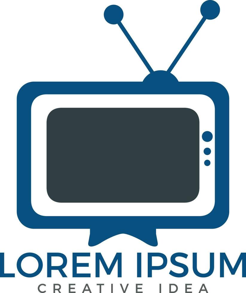 diseño de logotipo de medios de televisión. diseño de plantilla de logotipo de servicio de televisión. vector