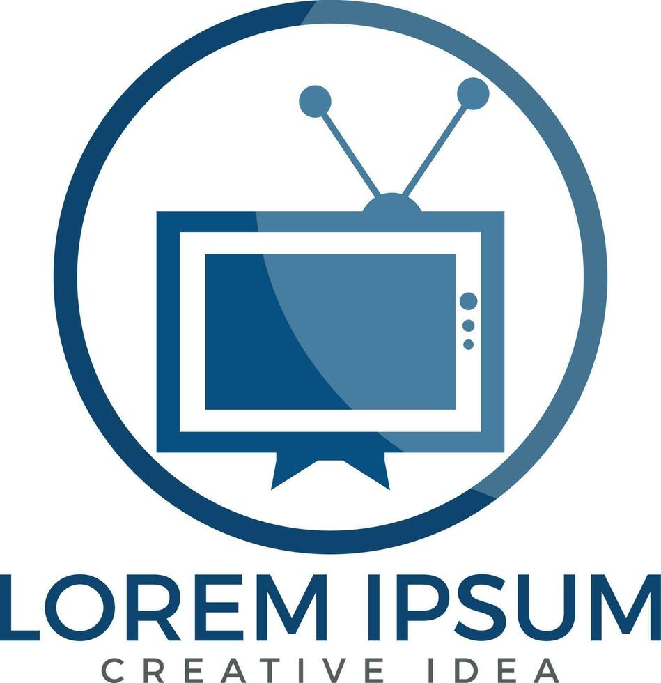 TV media logo design. TV Service Logo Template Design. vector