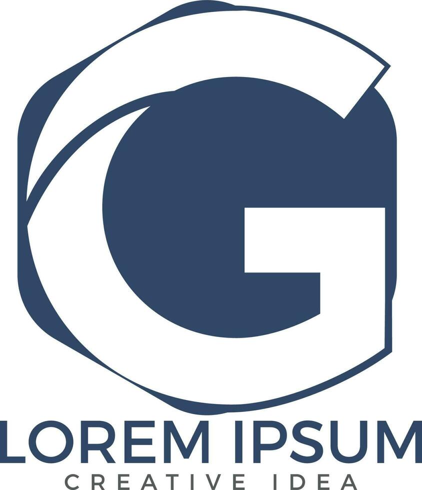 Letter G logo icon flat and vector design template.