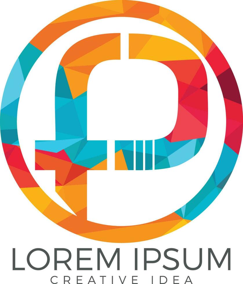 Initial letter F and P vector logo design. FP business logo design.
