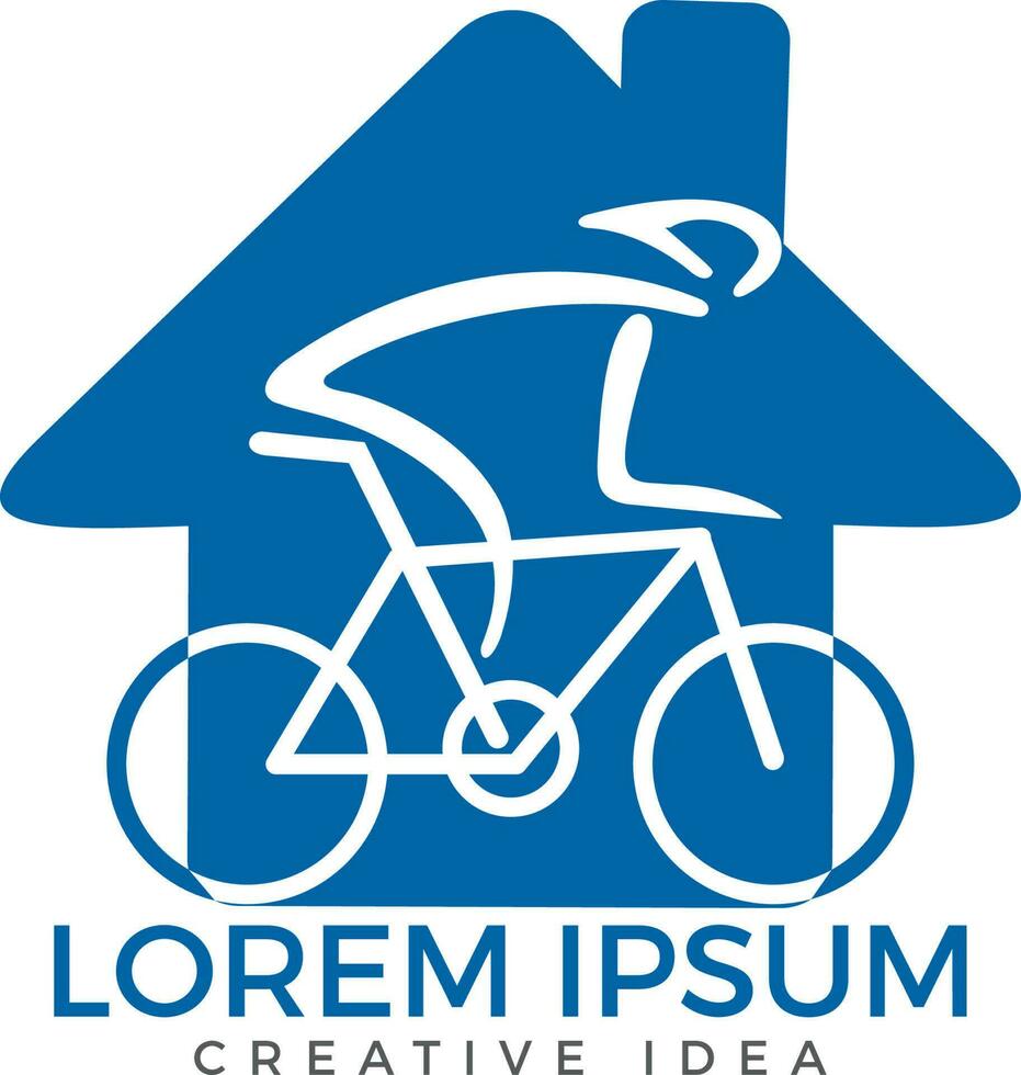 Bike House Logo Design. vector