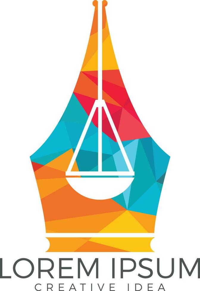 Law Education Logo. Institutional and educational vector logo design.