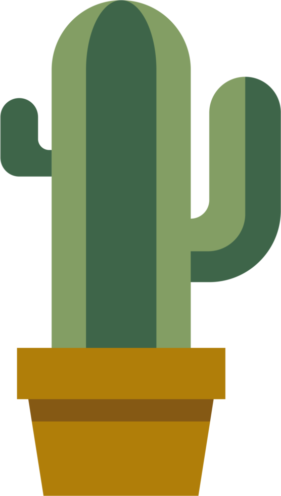 diseño plano de planta de cactus de simplicidad. png