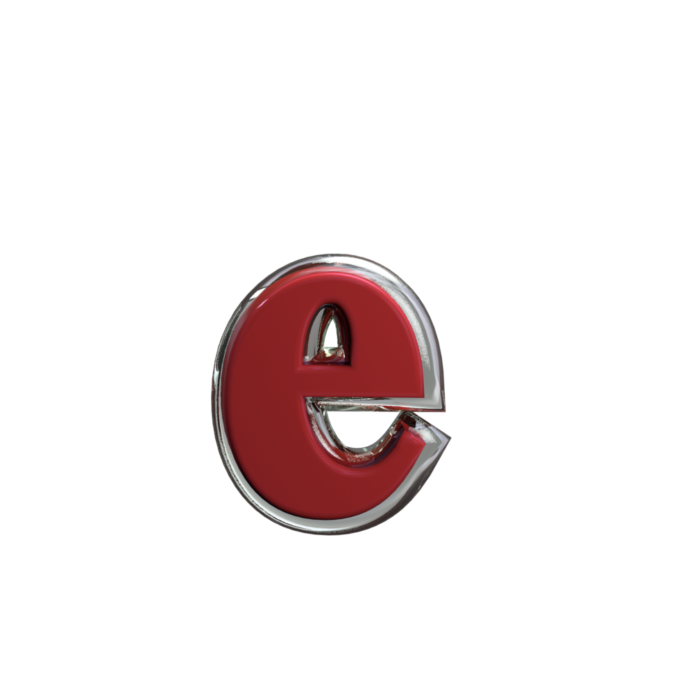Free Letter e 3D Rendering Red color 11577351 PNG with Transparent Background