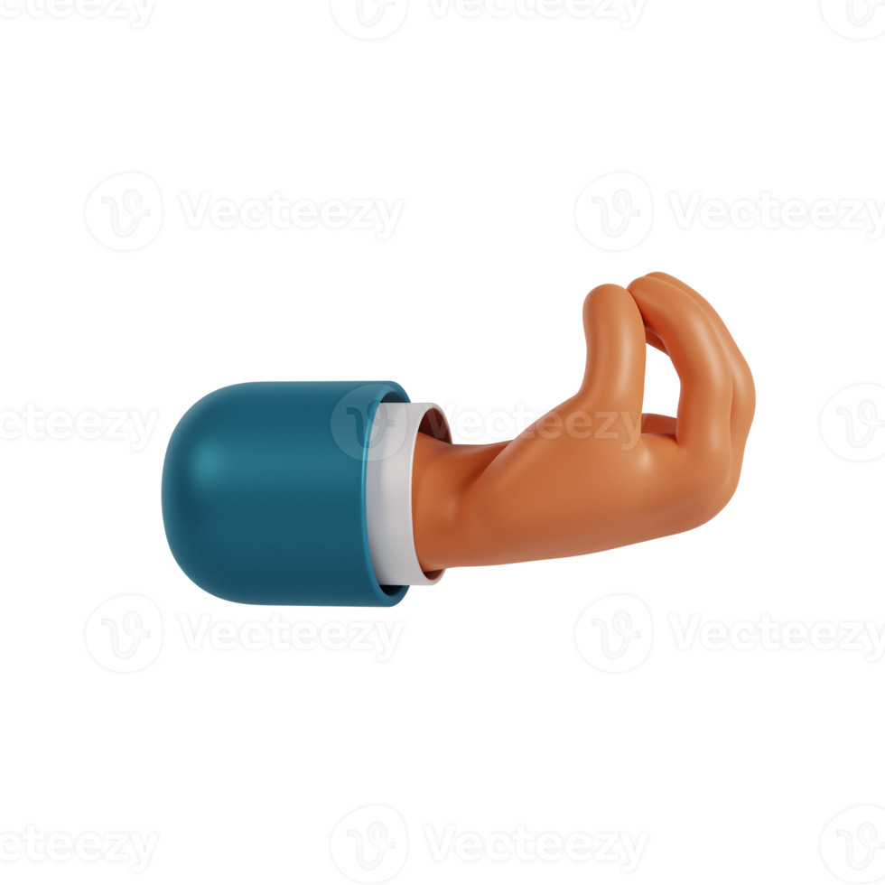 3d hand capisce gesture png