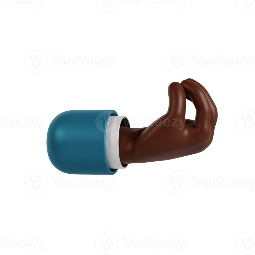 3d hand capisce gesture png