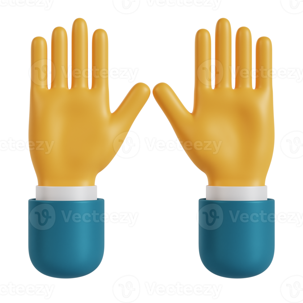 3d hand praise gesture png