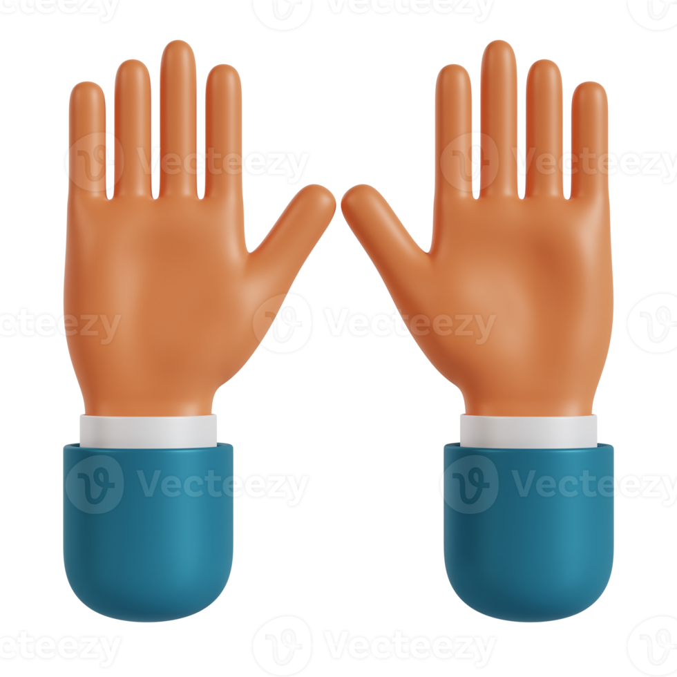 3d hand beröm gest png