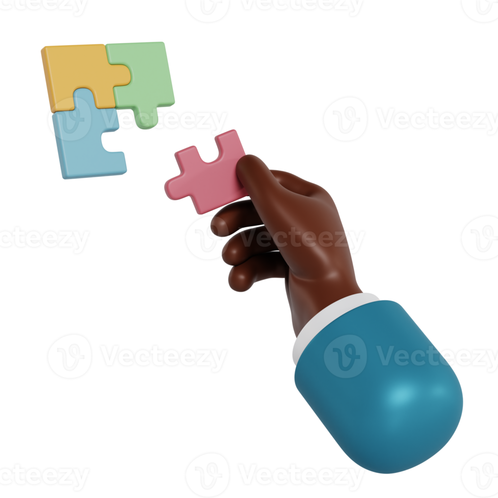 3d hand hold jigsaw puzzle png