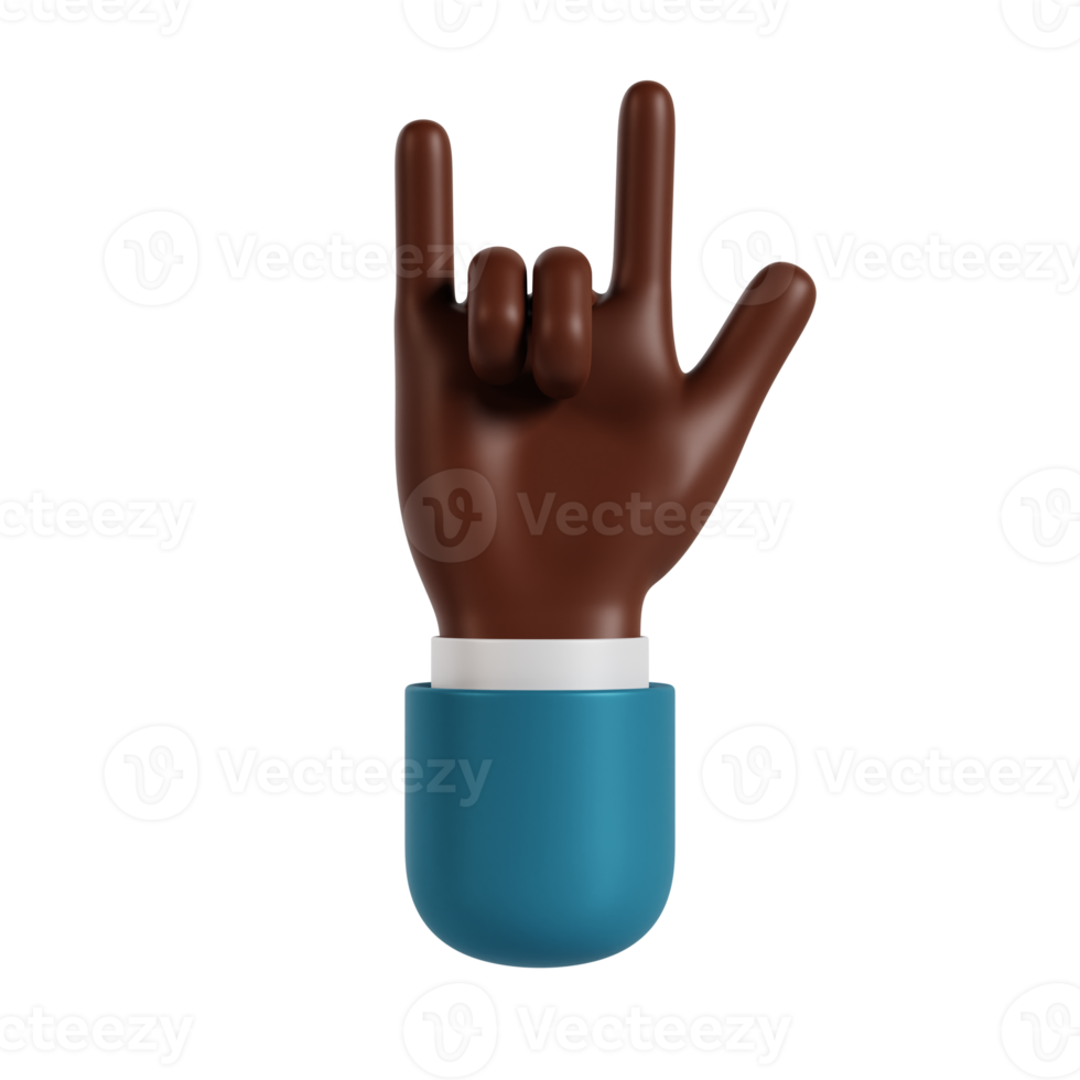 3d hand- rots en rollen gebaar png