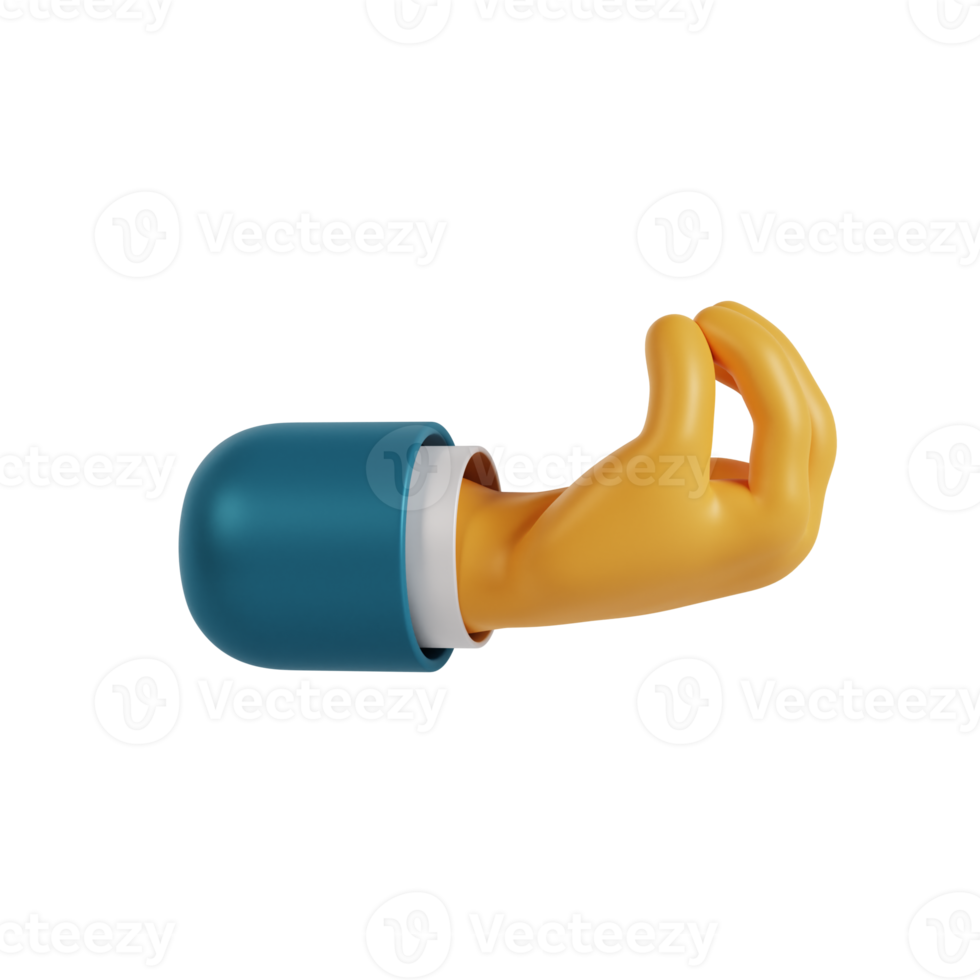 3d hand capisce gesture png