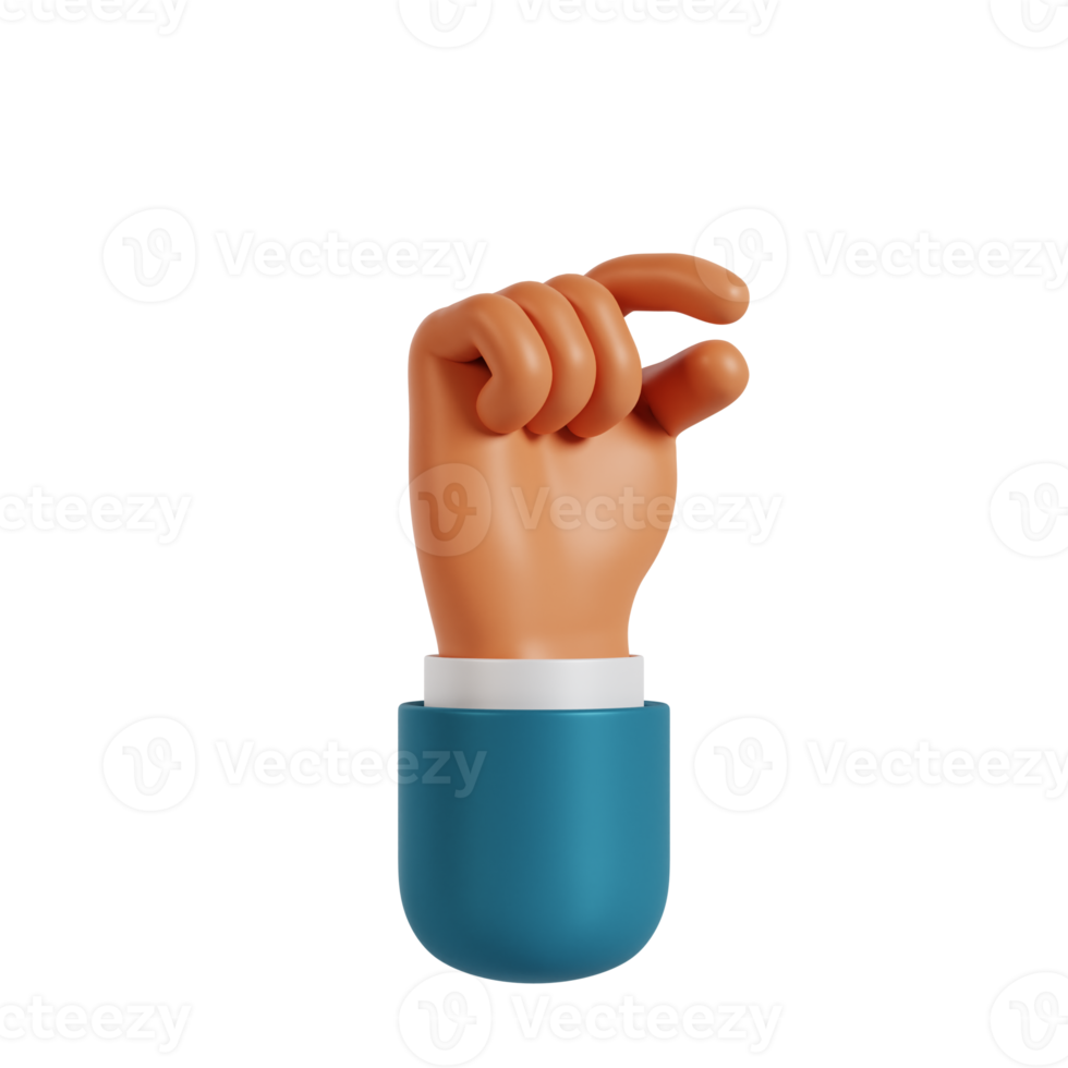 3d hand små gest png