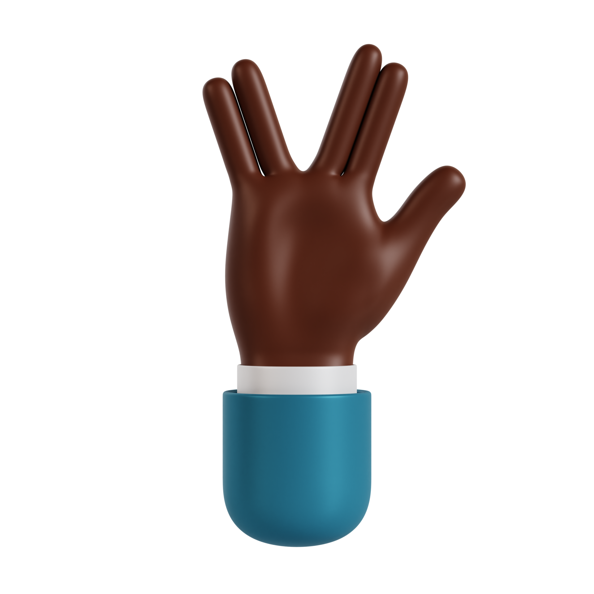 3d hand alien sign gesture 11577551 PNG