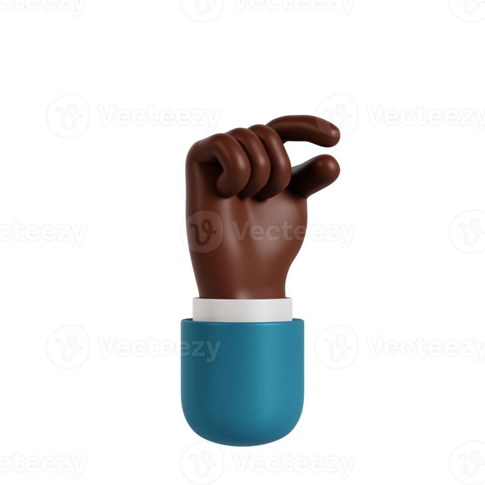 3d hand small gesture png