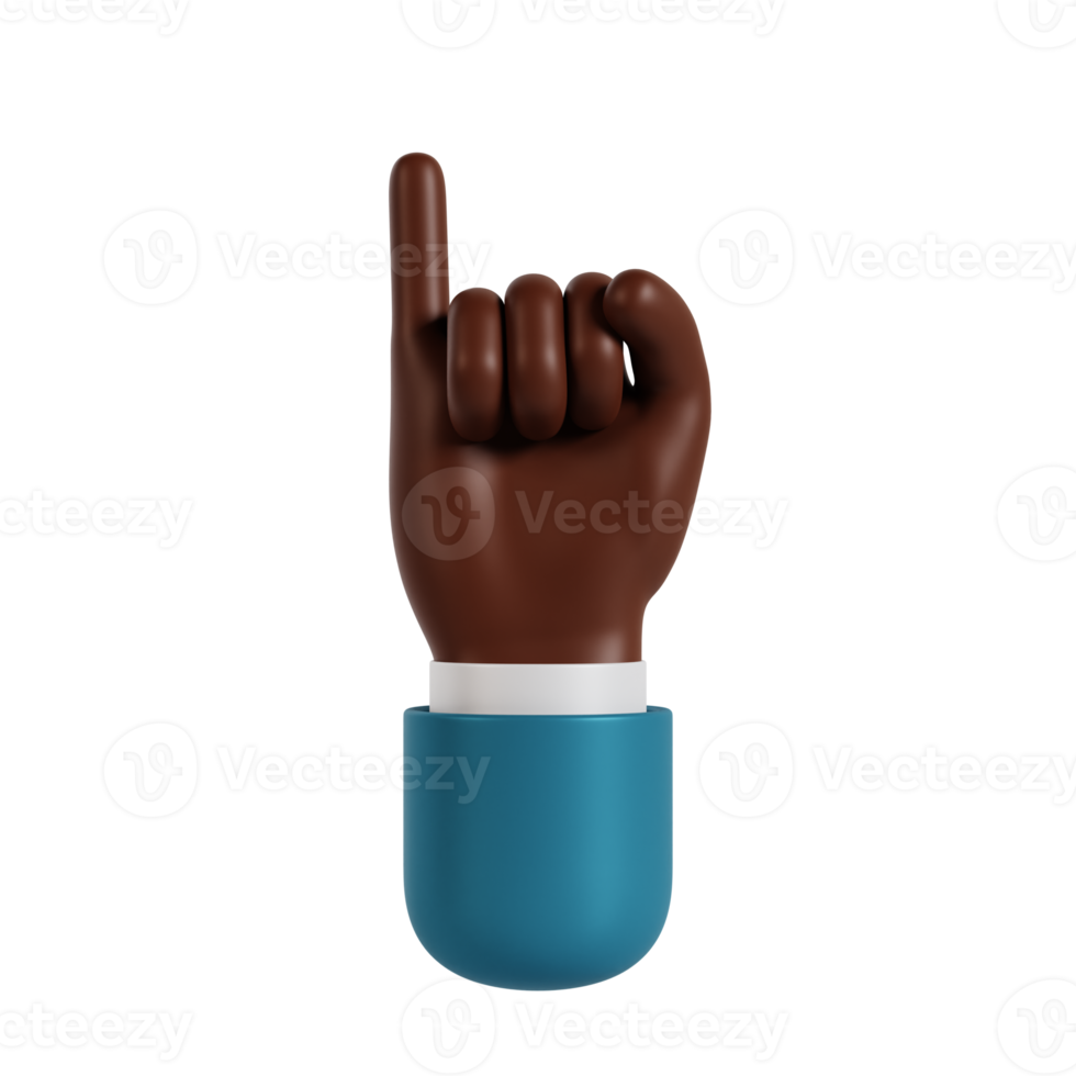 3d hand promise gesture png