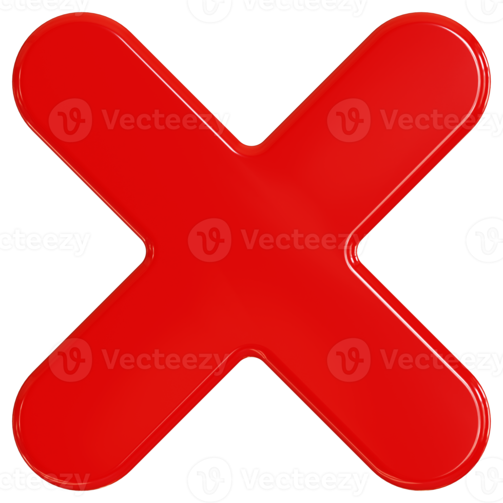 3D rendering cross false wrong choice 11577704 PNG
