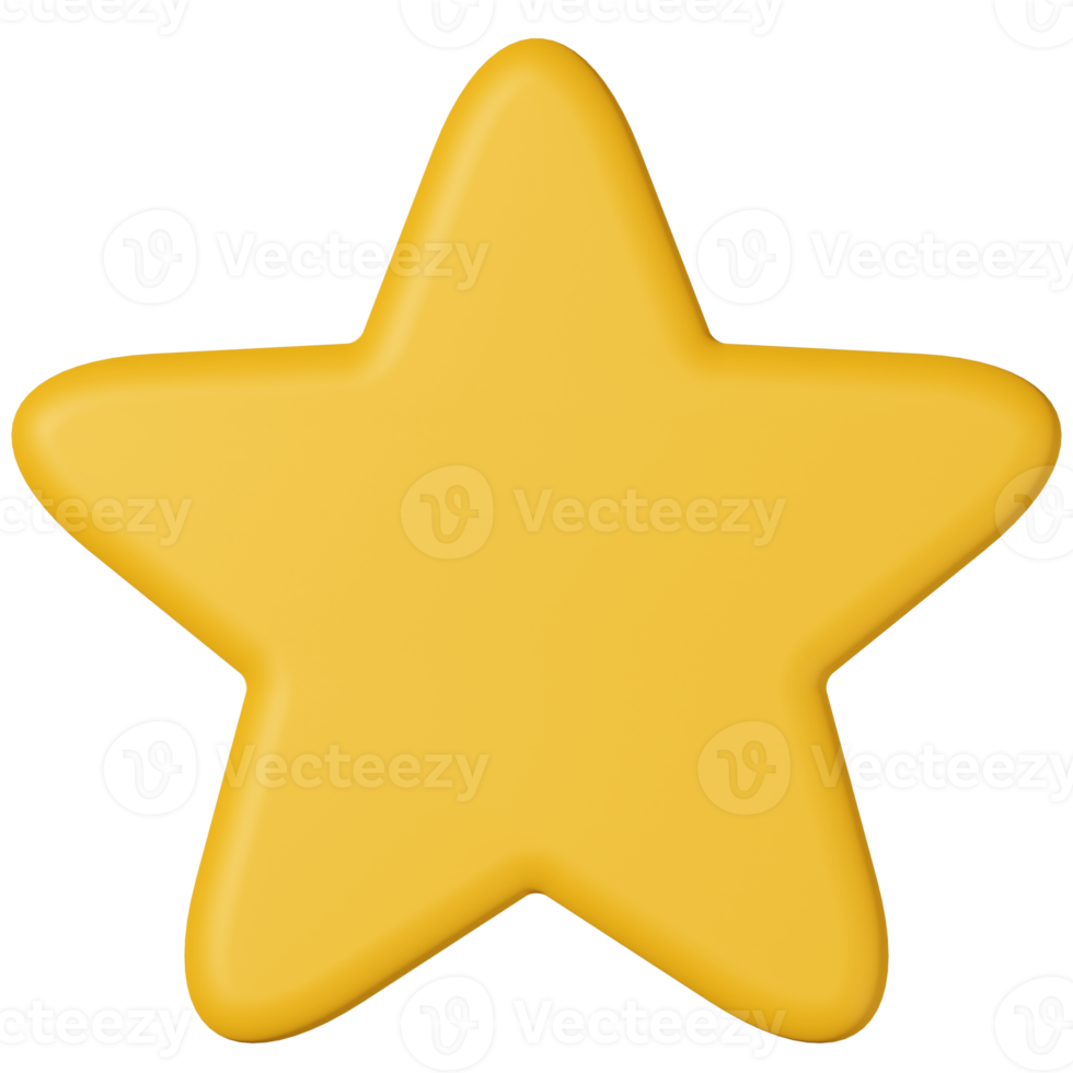 3d golden star review rate png