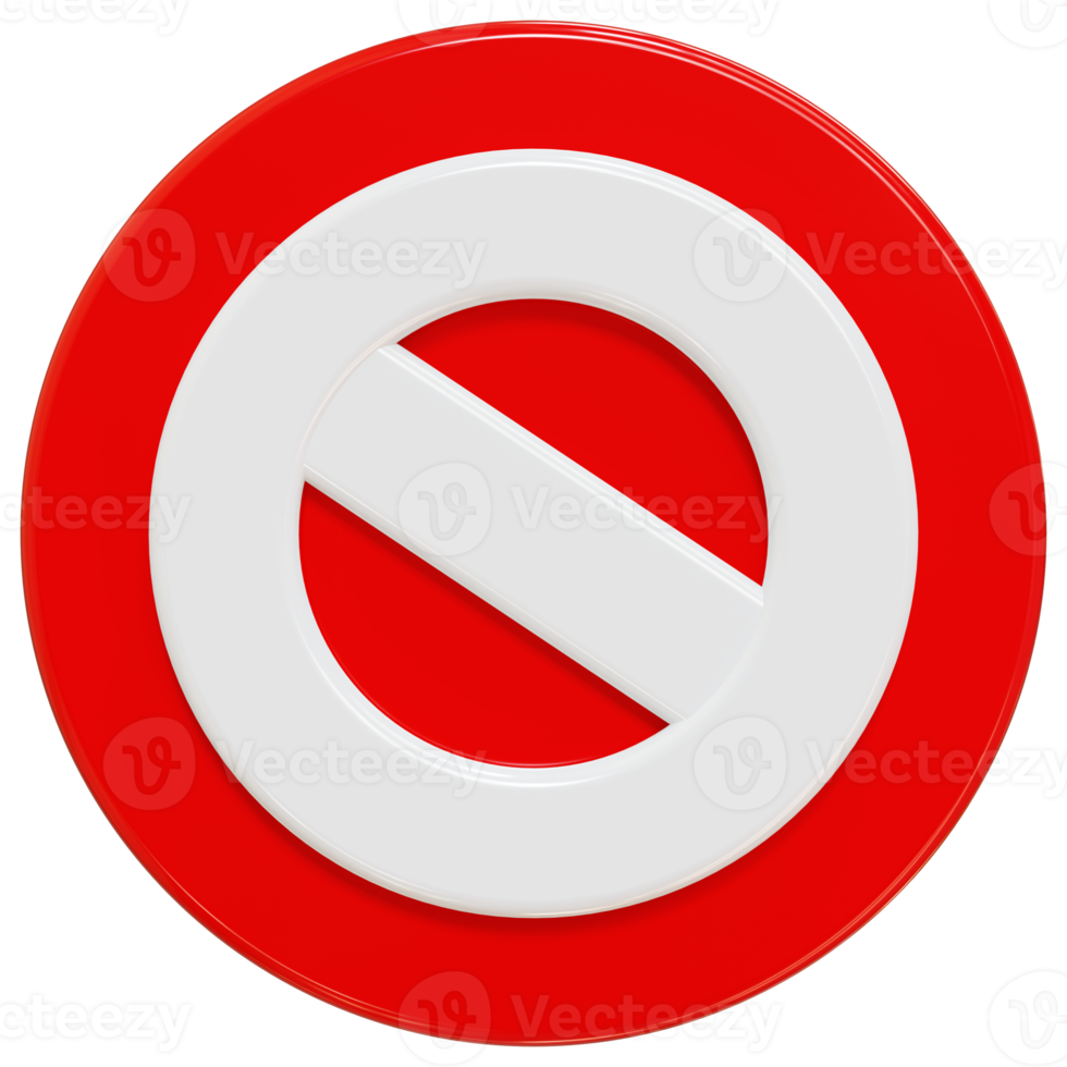 3d forbidden prohibited icon png
