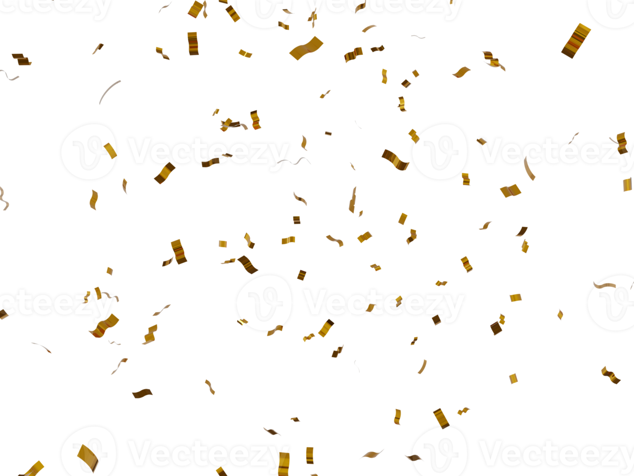 3d weergegeven gouden confetti png