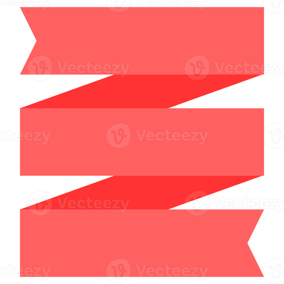 Decorative Ribbon Banner Flat Design png