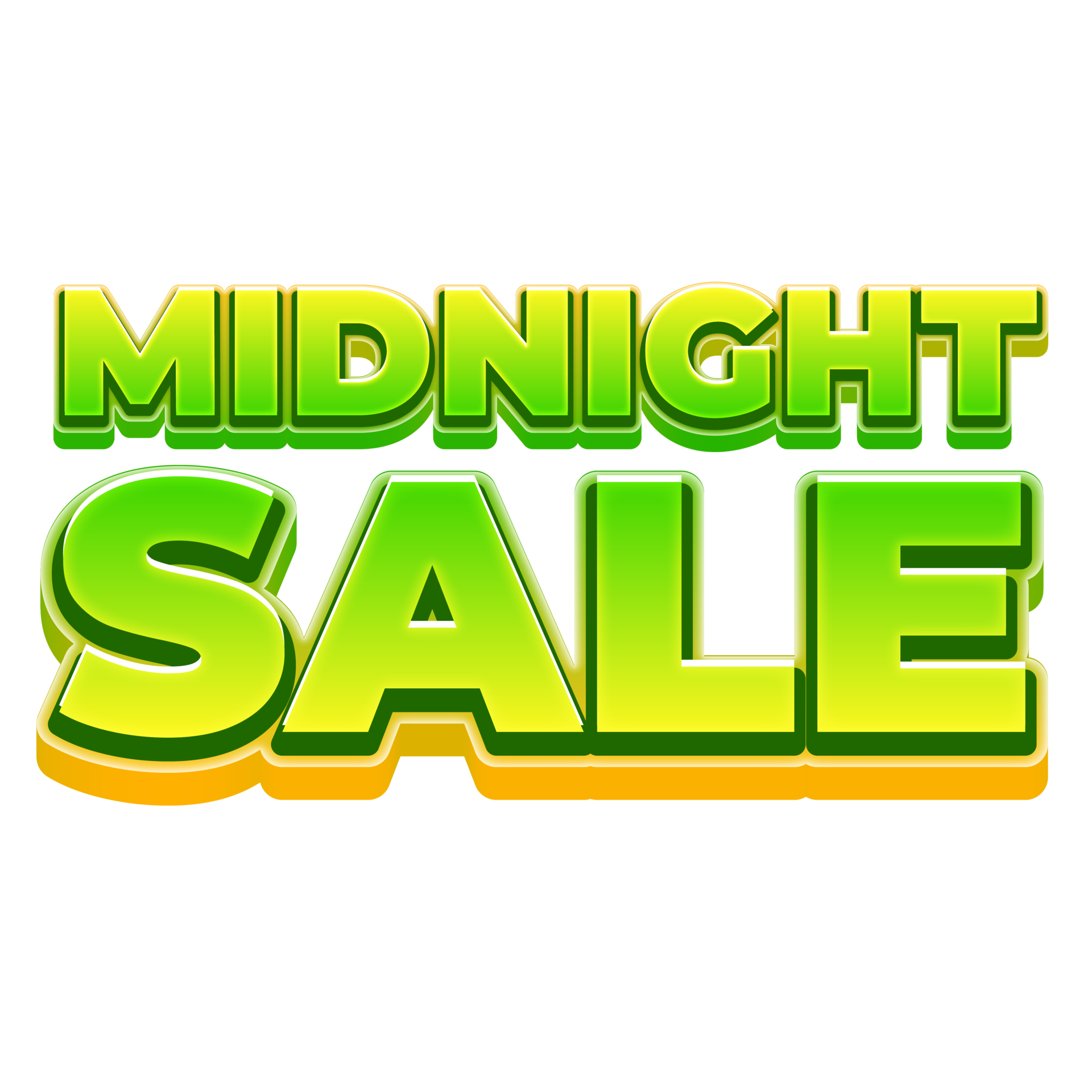 Midnight Sale 3D Marketing Label Text 11577823 PNG
