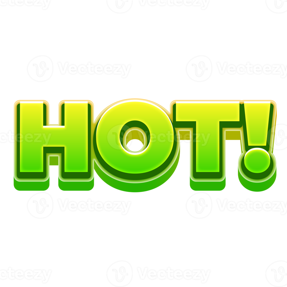 Hot 3D Marketing Label Text png