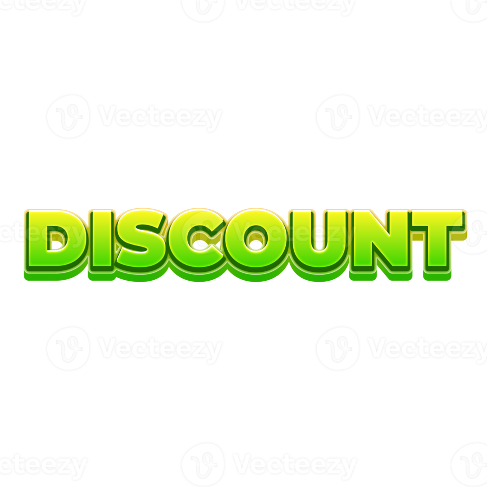 Discount 3D Marketing Label Text png