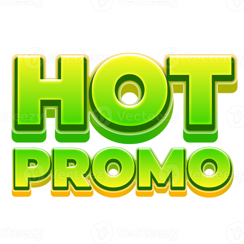 Hot Promo 3D Marketing Label Text png