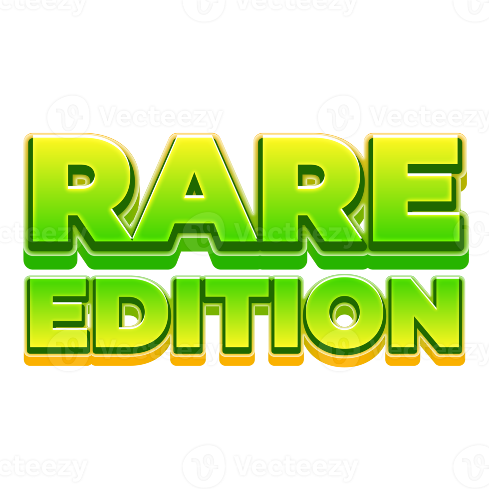 Rare Edition 3D Marketing Label Text png